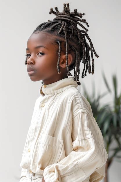 Fotorealistisches Porträt einer jungen Person mit geflochtenen Haaren