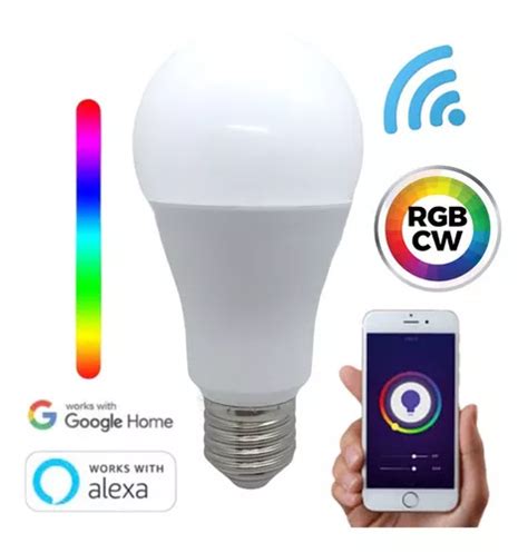 Foco Wifi Inteligente Rgbcw 9w Compatible Alexa Google Home Color De