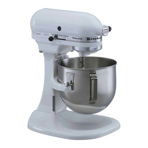 KITCHENAID K5SSWH - HEAVY DUTY SERIES STAND MIXER INSTRUCTIONS AND ...