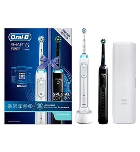 Oral B Smart 6 Black And White Electric Toothbrush Duo Pack £8999 At Boots