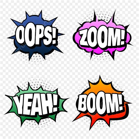 Comic Burst Clipart Hd Png Vector Comic Burst Balloon Text Collection