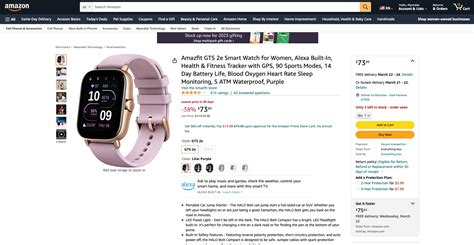 Amazfit GTS 2e na Amazon: smartwatch z ekranem AMOLED, asystent głosowy ...