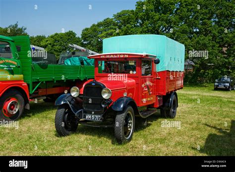 Vintage Ford Truck On Display At Heskin Hall Traction Engine And