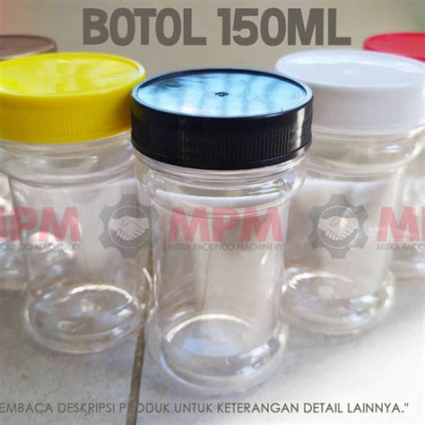 Jual Botol Sambal Plastik Pet Jar Toples Bumbu Selai Sele Ml Hitam