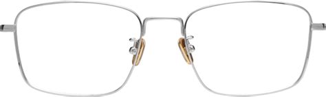 Silver Classic Rectangle Semi Rimless Eyeglasses Profile