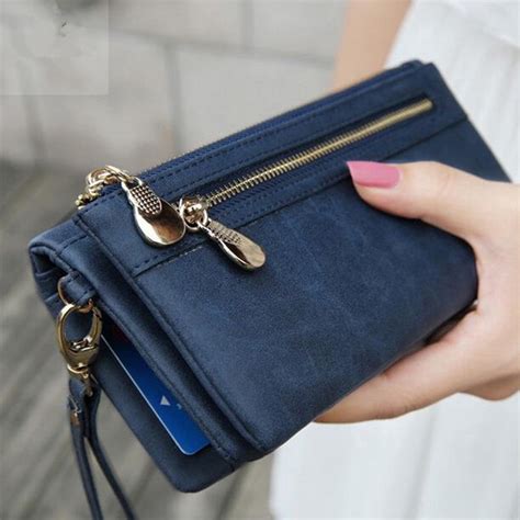 High Capacity Fashion Women Wallets Long Dull Polish Pu Leather Wallet