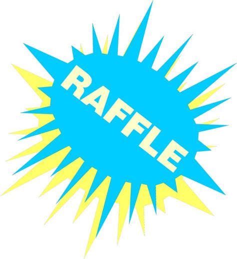 Blue and Yellow Raffle Sign Illustration