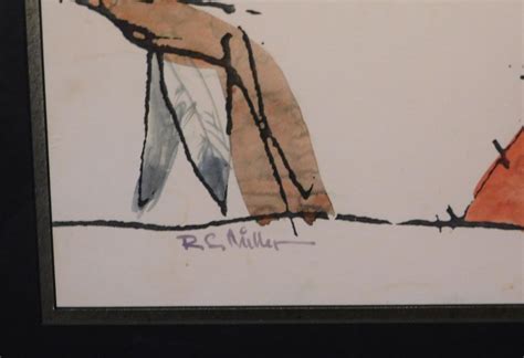 Robert Gary Miller Native American Original Signed Watercolour Canada