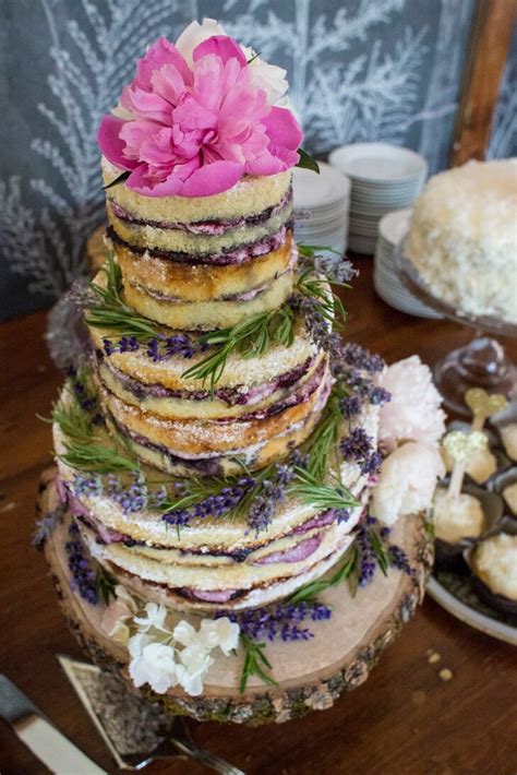 Three Tier Naked Wedding Cake