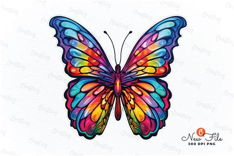 Watercolor Butterfly Stickers Set Design Graphic By Crafticy · Creative