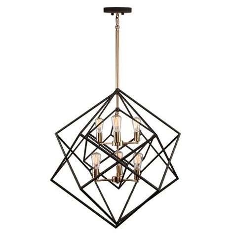 Ivy Bronx Holzman 6 Light Dimmable Geometric Chandelier Reviews