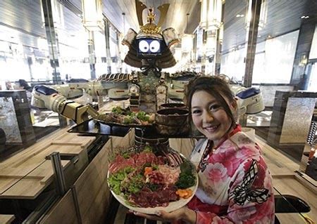 samurai robot  food delivery  hajime robot restaurant gadgetsin