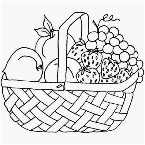 Dibujos De Una Canasta De Frutas Para Colorear Para Colorear Pintar E