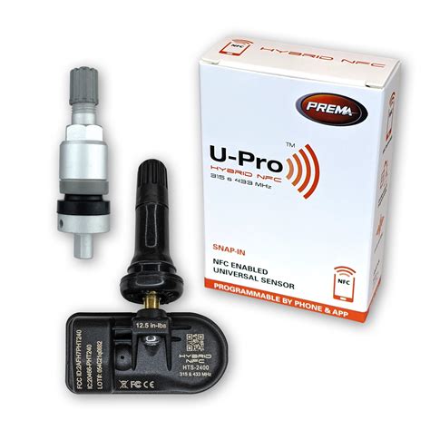 Prema U Pro Hybrid Nfc Tpms Sensor Rubber Snap In Aluminum Clamp In