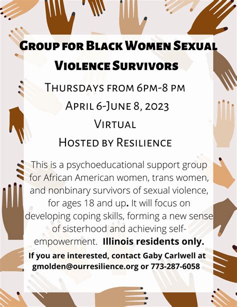 Group For Black Women Sexual Violence Survivors Resilience