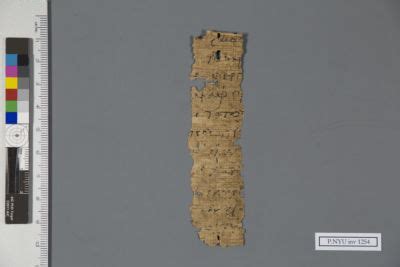 Papyrus Fragment P Nyu Inv New York University Collection Of