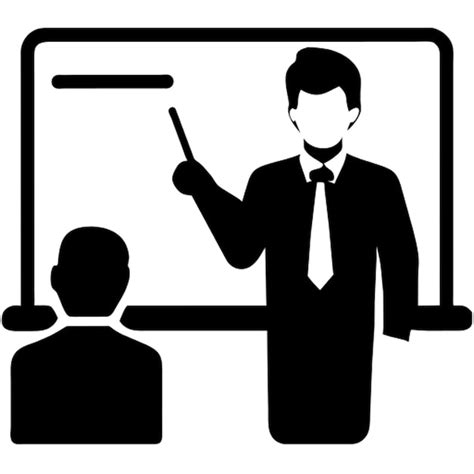 Premium Vector Teacher Teaching A Student Icon