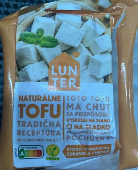 Naturálne tofu Lunter калорийность пищевая ценность