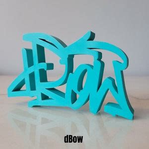 Custom Word 3d Print Graffiti Handstyle Custom Word 3d Print - Etsy