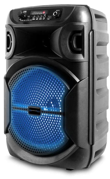 Technical Pro BOOM8 Rechargable 8 Bluetooth LED Speaker Full Compass