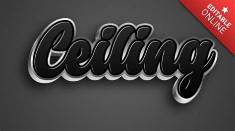 Ceiling Text Effect Generator Textstudio