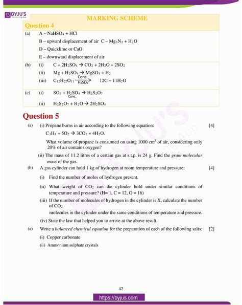 Icse Class 8 Chemistry Sample Question Paper