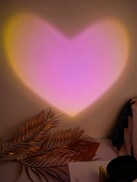 Shein Basic Living Led Heart Sunset Projection Light Shein Uk