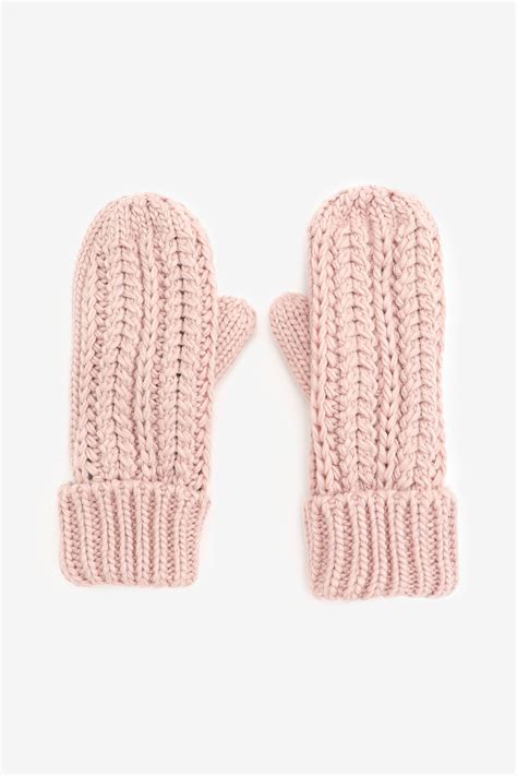 Fleece-Lined Knitted Mittens | Ardene