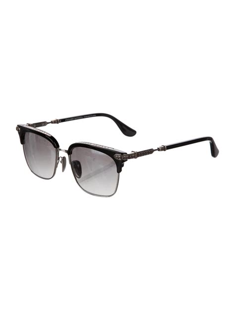 Chrome Hearts Vertical Smile Wayfarer Sunglasses Black Sunglasses Accessories Chh43222