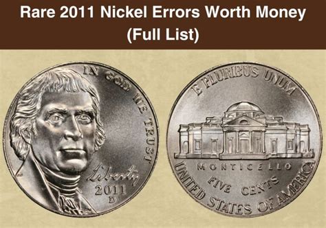 Rare 2021 Nickel Errors Worth Money With Pictures CoinValueChecker