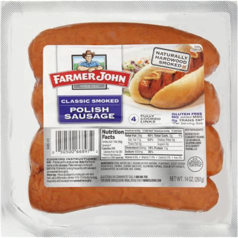 Farmer John Smoked Polish Sausage 14 Oz Fred Meyer