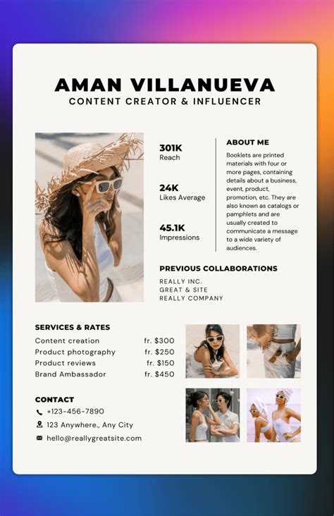 Create An Instagram Media Kit 2022 Edition Free Template