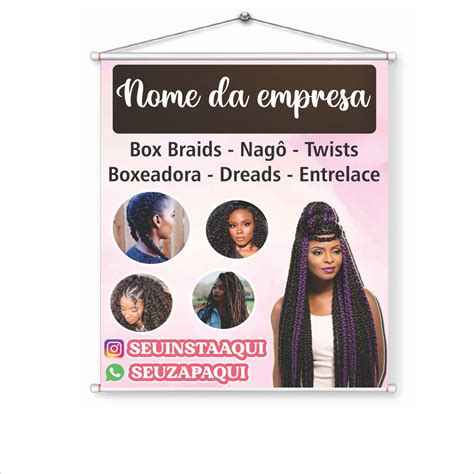 Banner Trancista Lona Ultra Resistente Ao Sol E Chuva Shopee Brasil