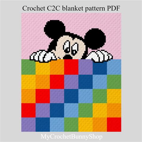 Crochet C C Mickey Mouse Blanket Pattern Pdf Instant Downloa Inspire