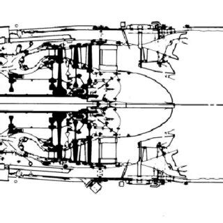 Section of a General Electric F110-GE-129 turbofan aircraft engine ...