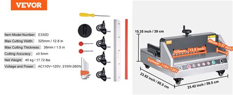 Vevor Electric Paper Cutter Cutting Width Electric Paper Trimmer