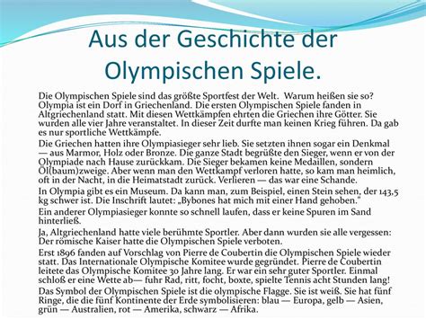 Aus Der Geschichte Der Olympischen Spiele Ppt Herunterladen