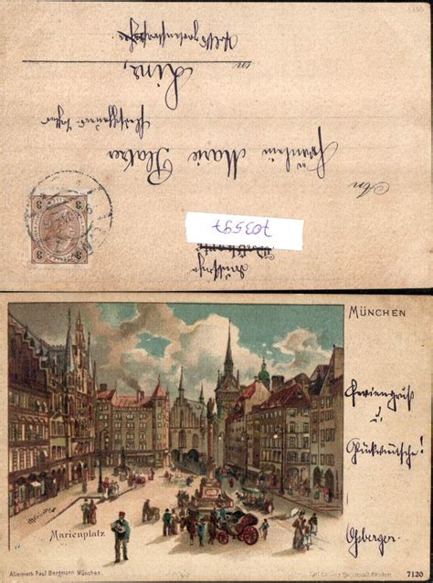 Tolle K Nstler Lithographie Heinisch Sign M Nchen Marienplatz