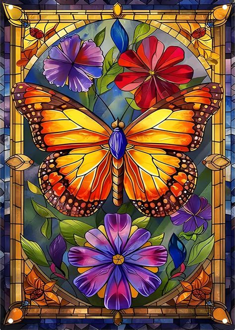 Amazon Mxjsua D Flower And Butterfly Diamond Art Painting Kits