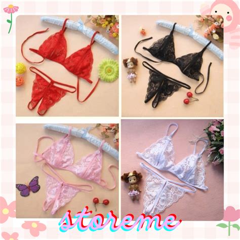 Jual Storeme Idbs Set Bra Lingerie Sexy Celana Dalam Model Bahan Lace Transparan Shopee