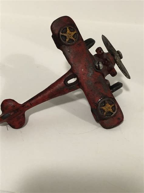 Vintage Hubley Cast Iron Airplane S Red Ebay