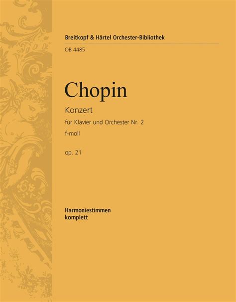 Chopin Piano Concerto No 2 In F Minor Op 21 Ficks Music