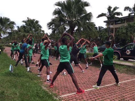 Photos Super Eagles Arrive In Uyo Train Ahead Of Their Afcon