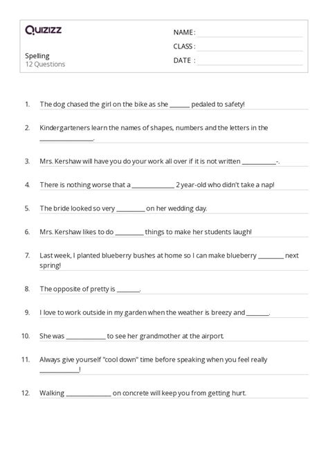 50 Spelling Worksheets For 2nd Grade On Quizizz Free And Printable