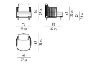 Tape Cord Outdoor Garden Armchair With Armrests By Minotti Design Nendo