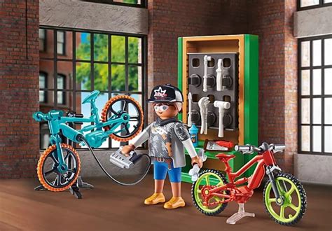 PLAYMOBIL BIKE WORKSHOP GIFT SET Homeleigh Garden Centres