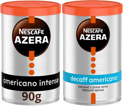 Azera Americano Decaf Instant Coffee 90g And Intenso Instant Coffee 90g Medium Blendbundle