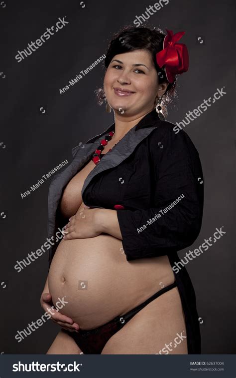 Portrait Sensual Brunette Pregnant Woman Sexy Stock Photo 62637004 Shutterstock