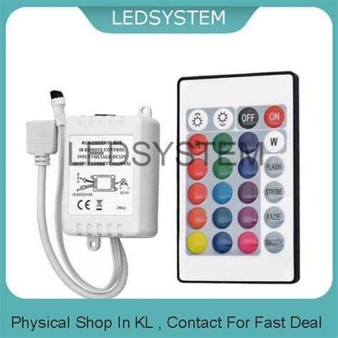 Rgb Led Strip Control Box Ir Key Remote Control Dc V Controller