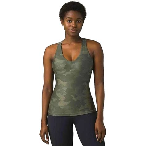 Prana Tops Nwt Prana Layna Bra Tank Sage Camo Large Army Olive